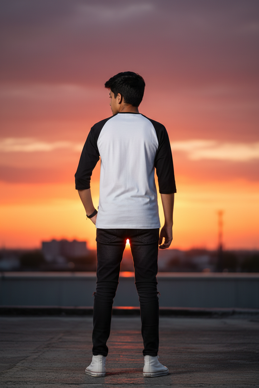 White Black - Plain Back