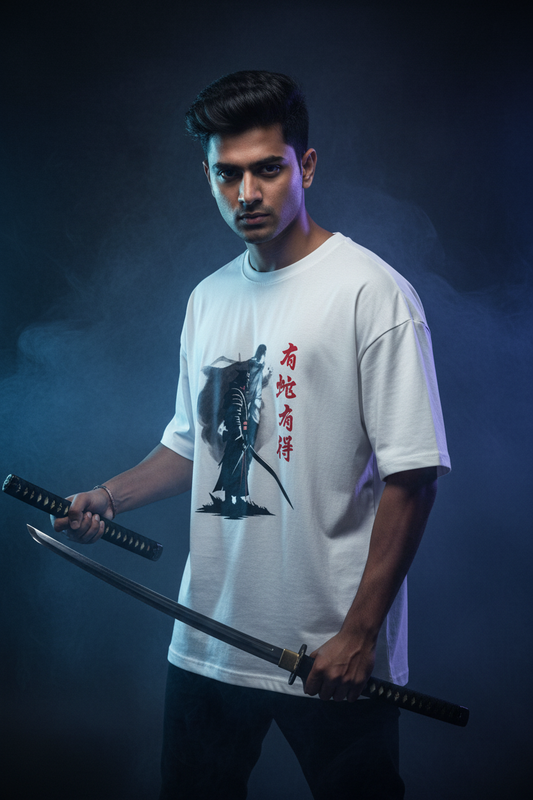 Samurai Tee - White - Boy