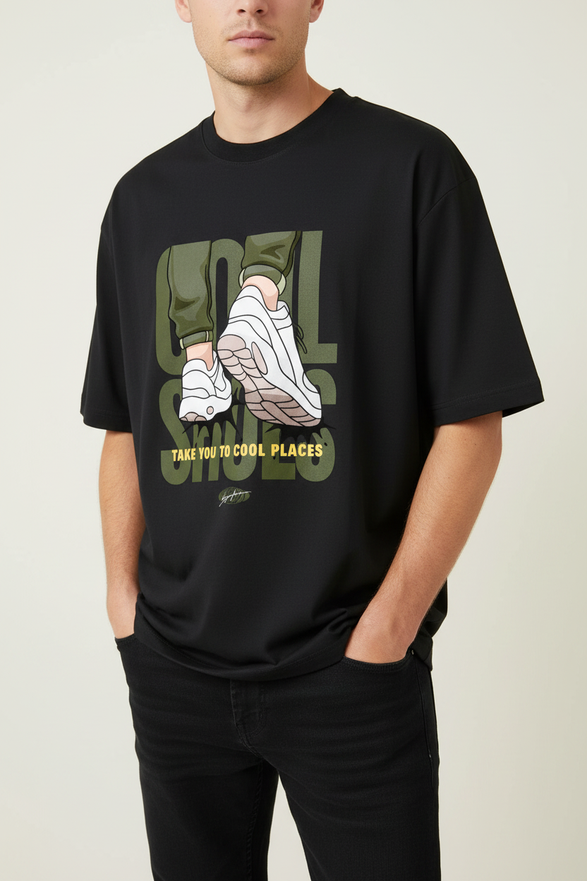Black - Cream Background