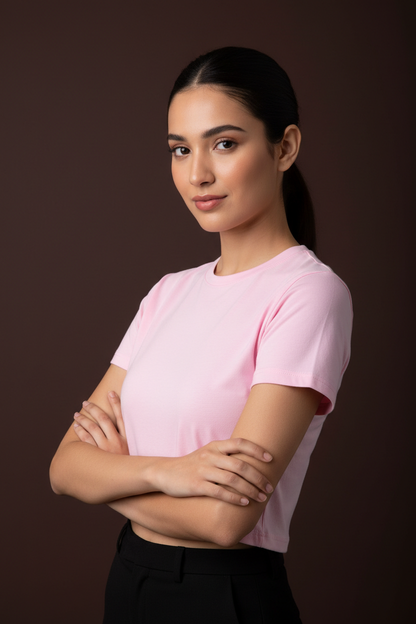 Baby Pink - Dark Brown Background